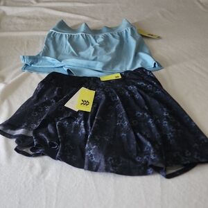 All in Motion Blue and Black Women Shorts Skorts